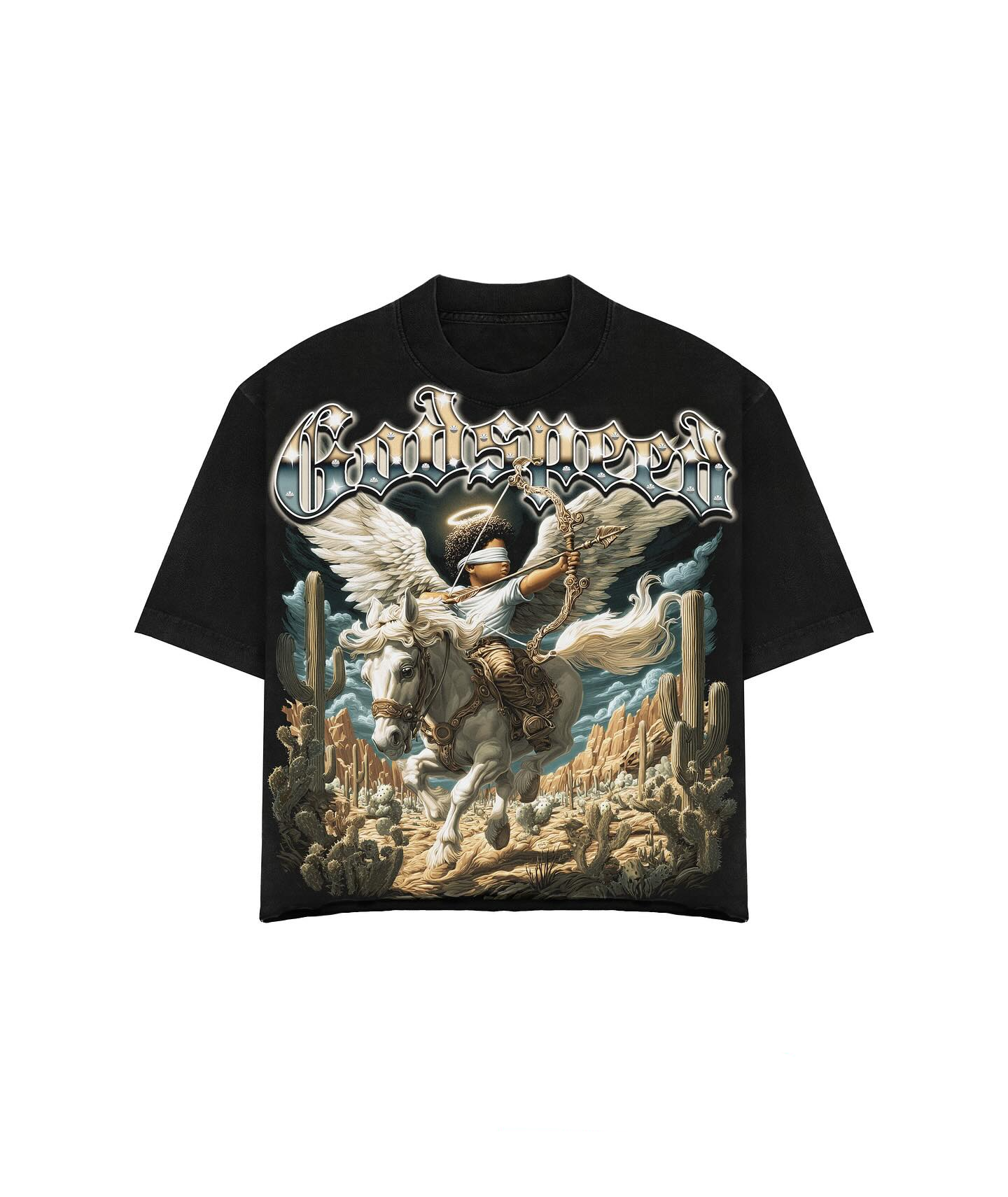 “Godspeed Rider Tee” – Unisex Y2K Graphic Tee | Kids & Adult Sizes | 100% Cotton | Harajuku Streetwear